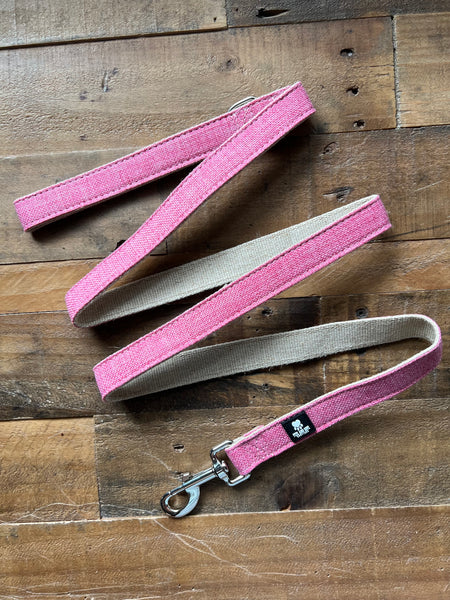 Organic Hemp Dog Leash - Pink