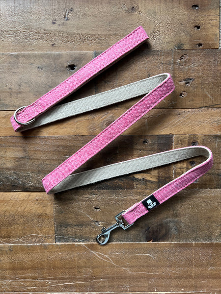 Organic Hemp Dog Leash - Pink