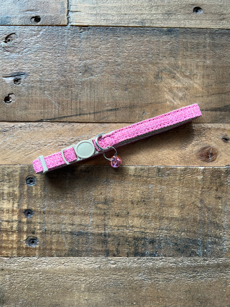 Organic Hemp Breakaway Cat Collar - Pink