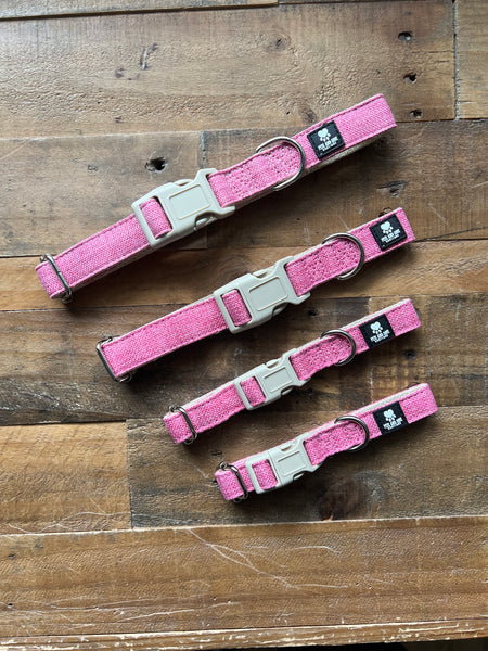 Organic Hemp Dog Collar - Pink