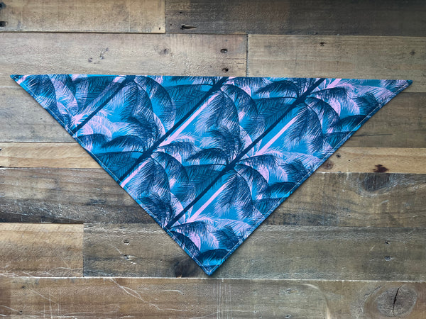 Poolside Palms Dog Bandana - Midnight
