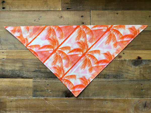 Poolside Palms Dog Bandana - Sunrise