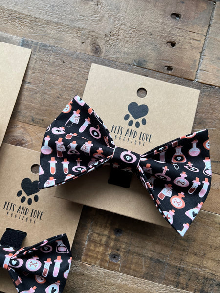 Halloween Potions Dog Bow Tie Black - Extra LargeSize