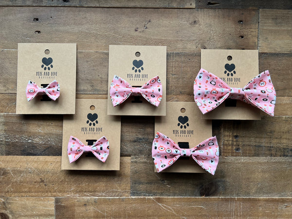 Halloween Potions Dog Bow Ties Pink - All Sizes