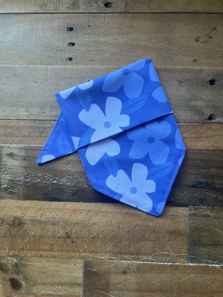 Purple Tropical Flowers Dog Bandana