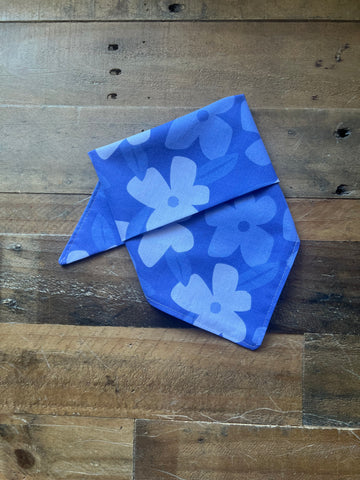 Purple Tropical Flowers Dog Bandana
