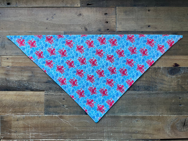 Red Octopus Dog Bandana