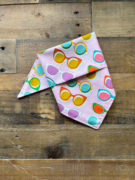 Retro Shades Sunglasses Dog Bandana Pink