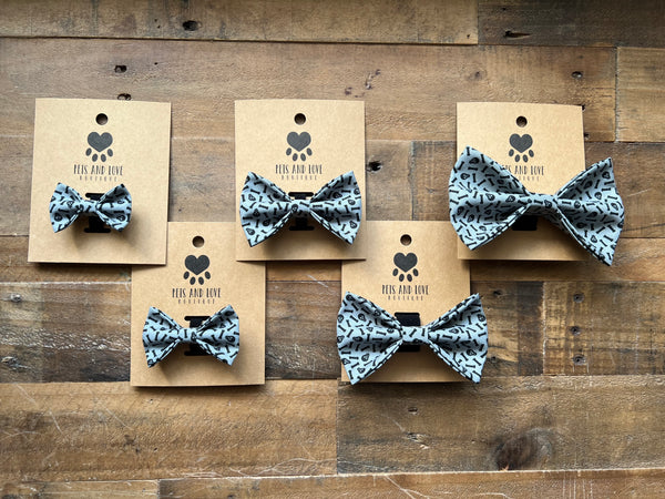 Halloween Skulls and Bones Pet Bow Tie