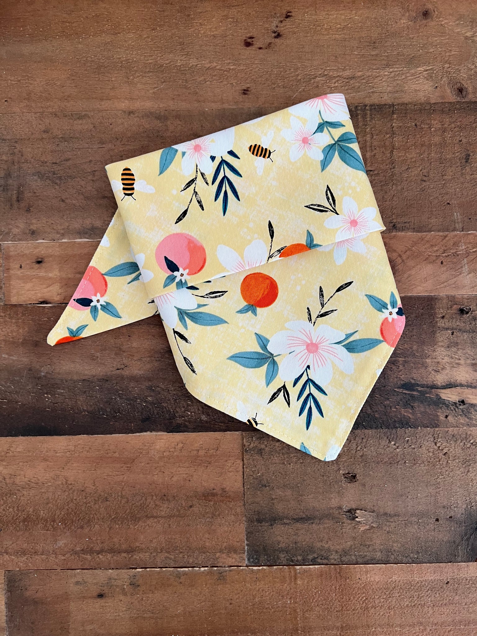 Spring Flowers Dog Bandana - Yellow