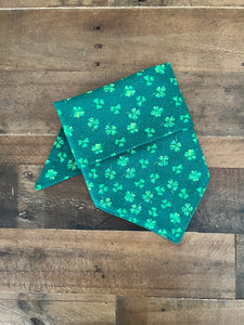 St. Patricks Day Glitter Shamrocks Dog Bandana