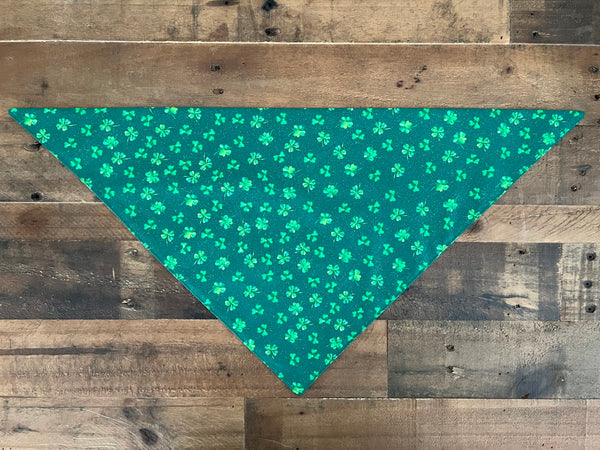 St. Patricks Day Glitter Shamrocks Dog Bandana