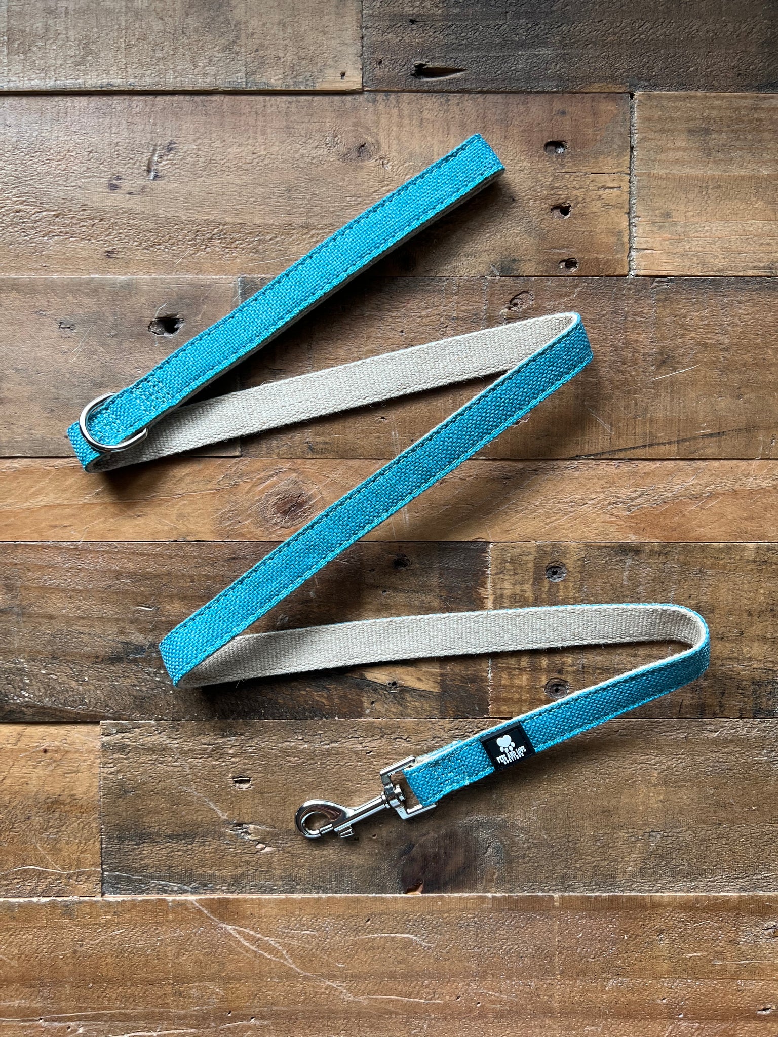 Organic Hemp Dog Leash - Teal