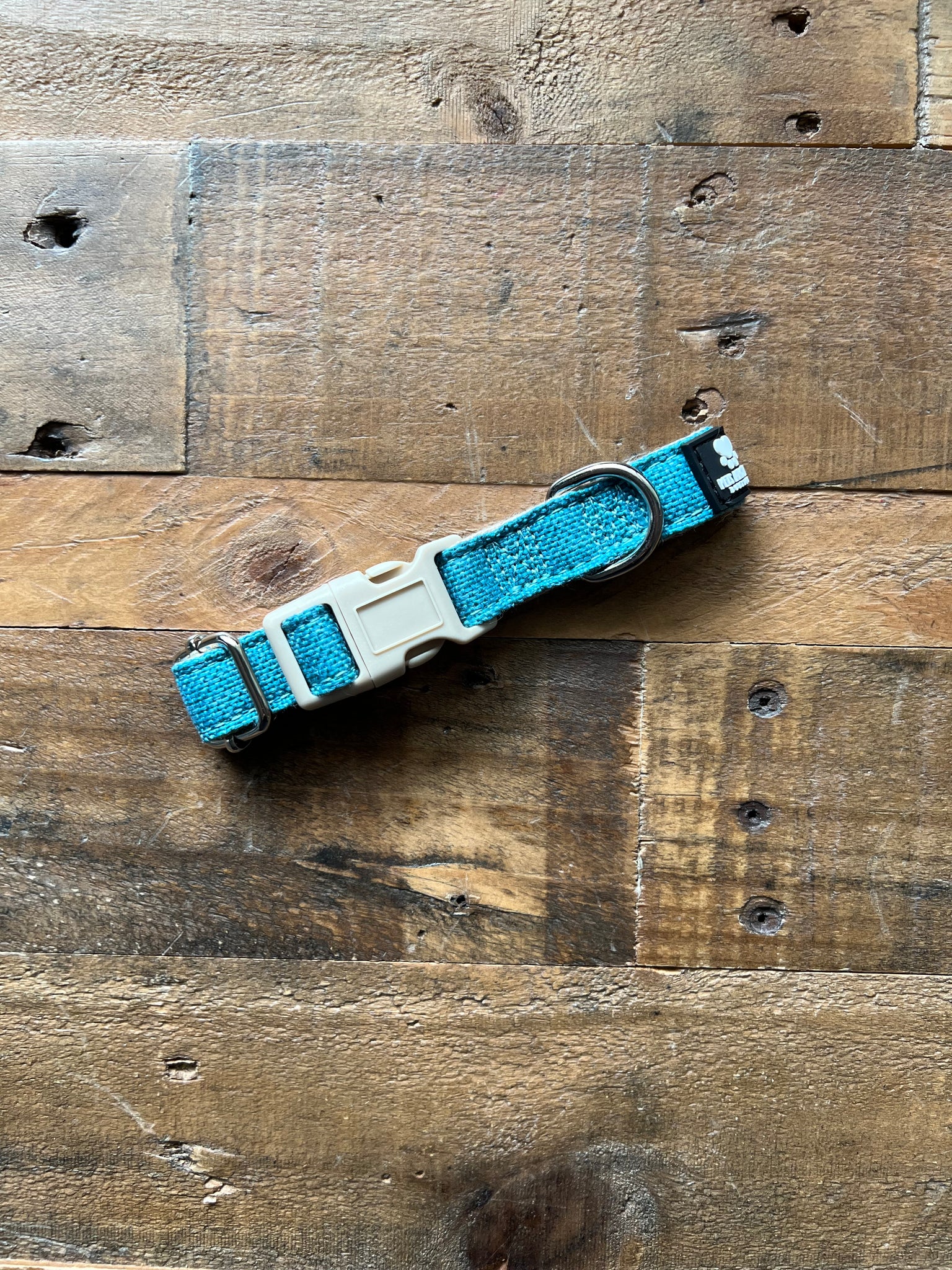 Organic Hemp Dog Collar - Teal