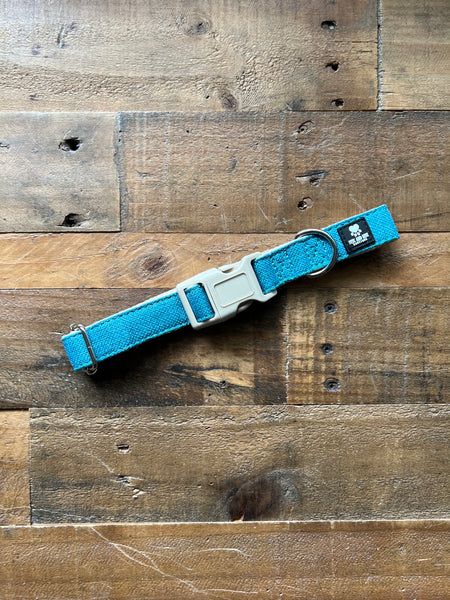 Organic Hemp Dog Collar - Teal