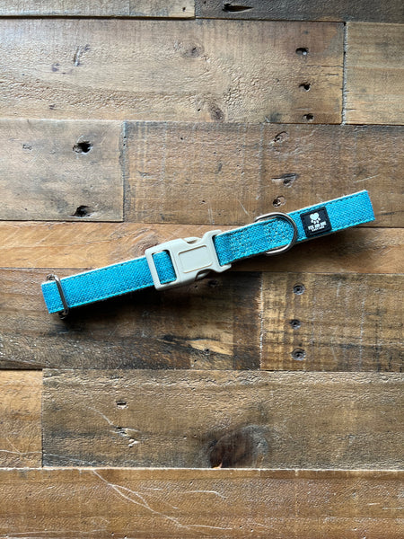 Organic Hemp Dog Collar - Teal
