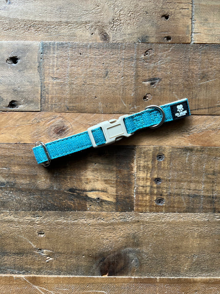 Organic Hemp Dog Collar - Teal