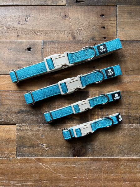 Organic Hemp Dog Collar - Teal