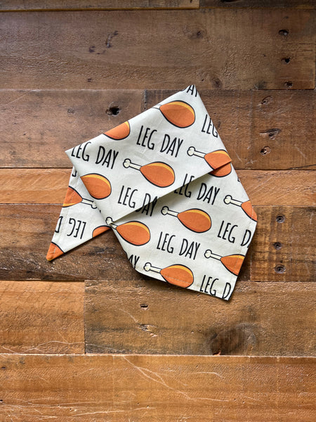Thanksgiving Leg Day Dog Bandana