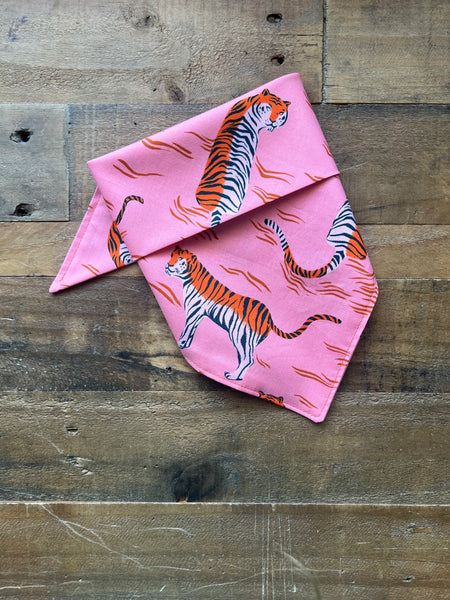 Tigers Dog Bandana - Pink