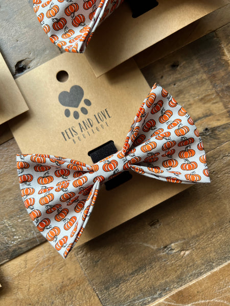Tiny Pumpkins Pattern on a Large Dog Bow Tie