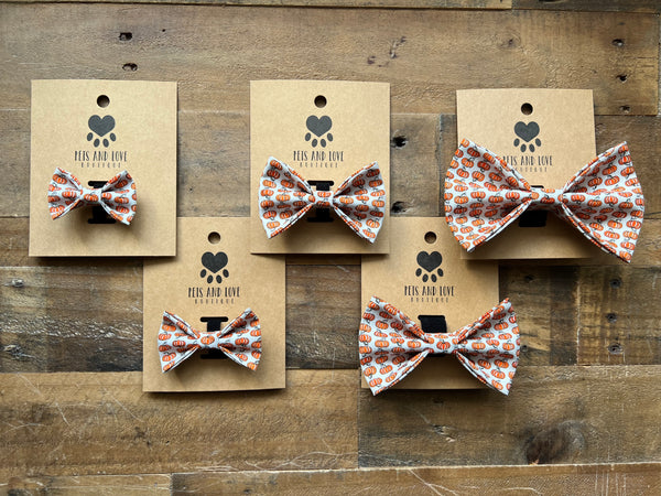 Tiny Pumpkins Pattern multiple sizes of Dog Bow Ties