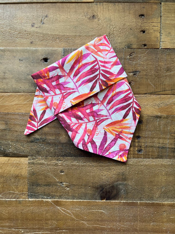 Tropical Palms Dog Bandana - Pink