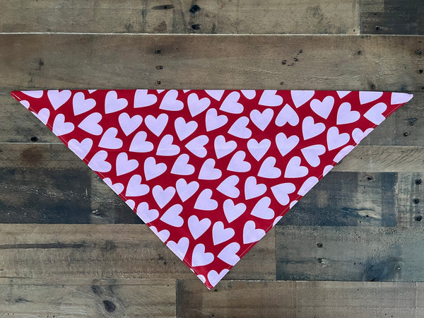 Valentines Big Hearts Dog Bandana