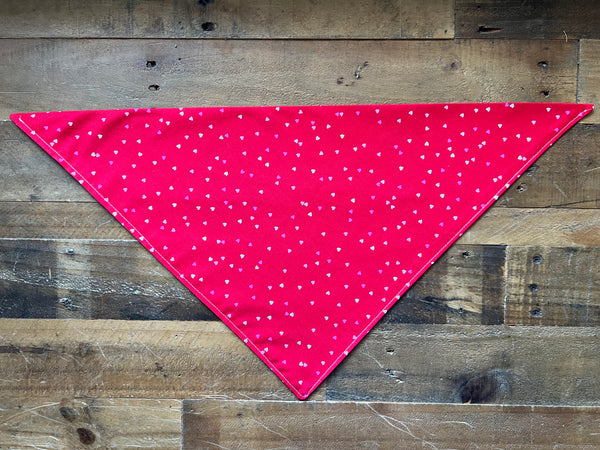 Valentines Confetti Hearts Dog Bandana