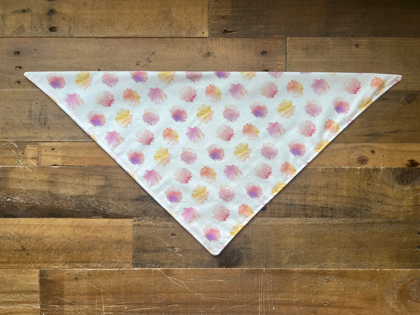 Water Colored Sea Shells Pink Purple Yellow Dog Bandana