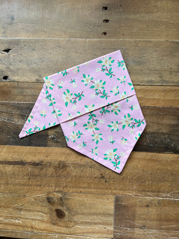 White Flowers Dog Bandana
