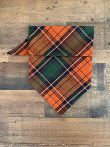 Fall Harvest Plaid Dog Bandana