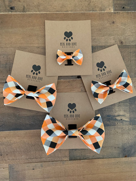 Halloween-Plaid-Pet-Bow-ties