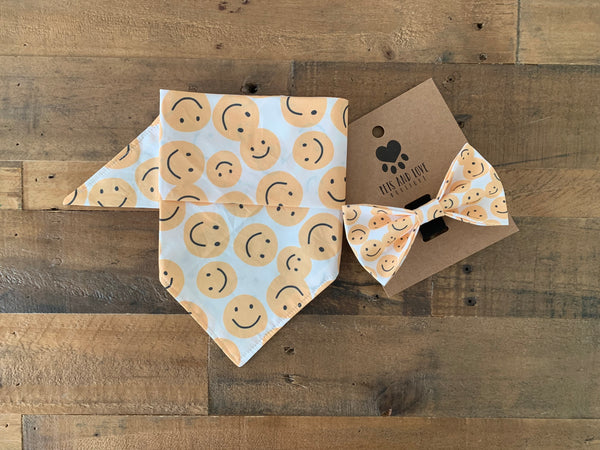 Smiley Face Dog Bandana