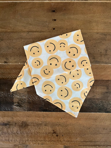 Smiley Face Dog Bandana