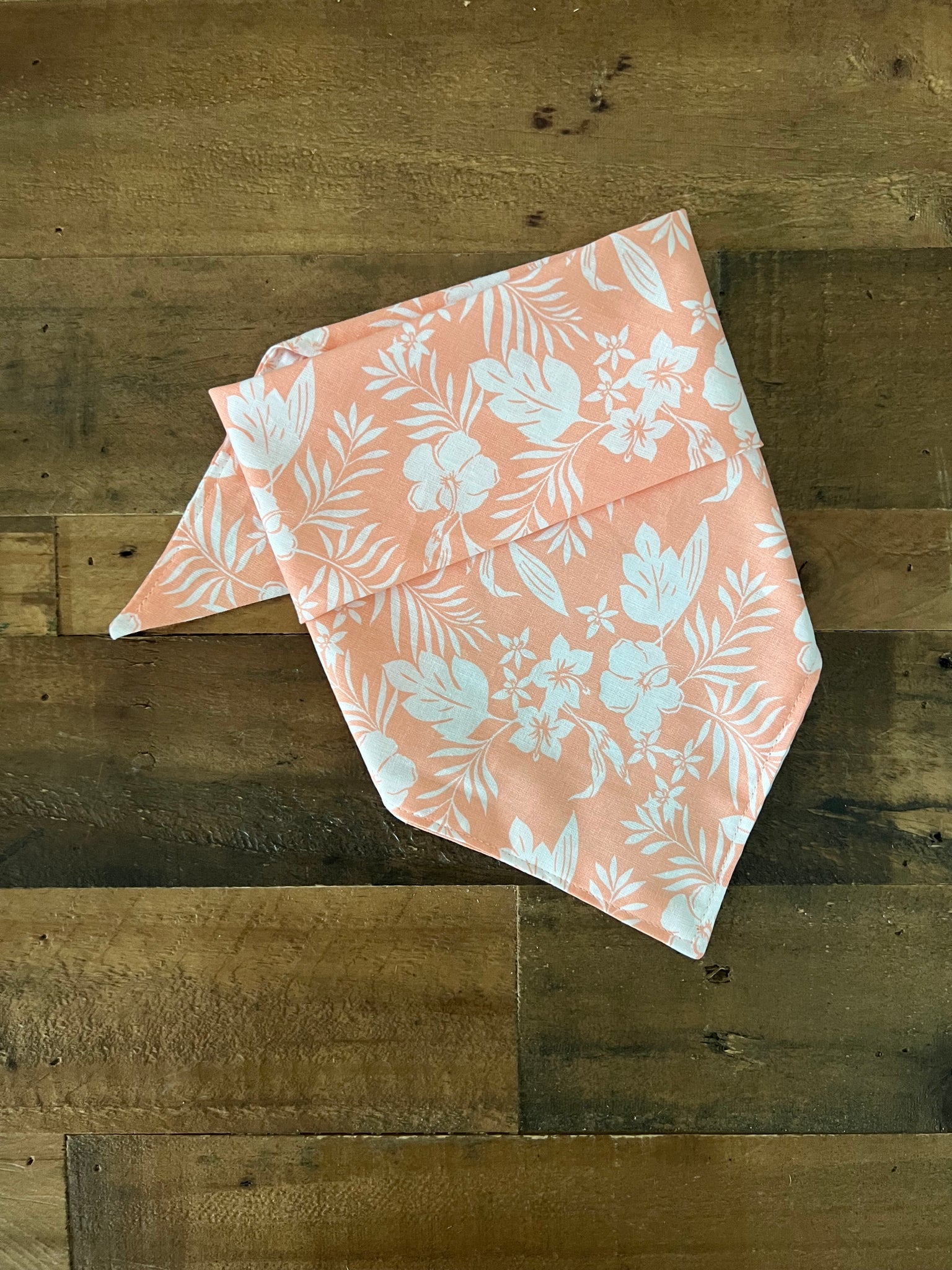 Tropical Flowers Dog Bandana - Coral